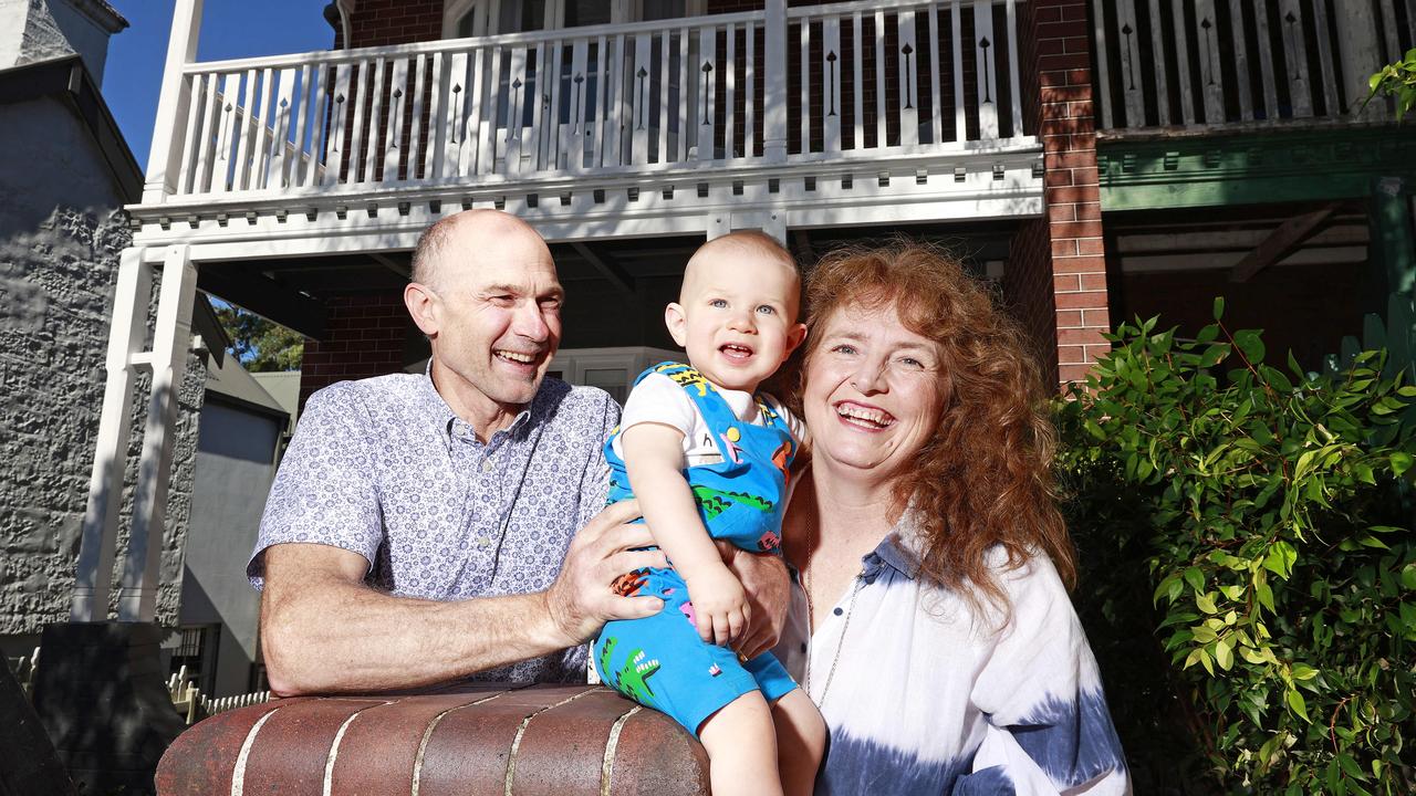 Steven and Fiona Boersma and their 1 year old grandson Cyrus. Picture: Tim Hunter.