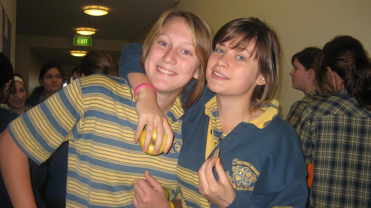 Crows AFLW star Marijana Rajcic at Loreto College during her muck-up day. Picture: Supplied