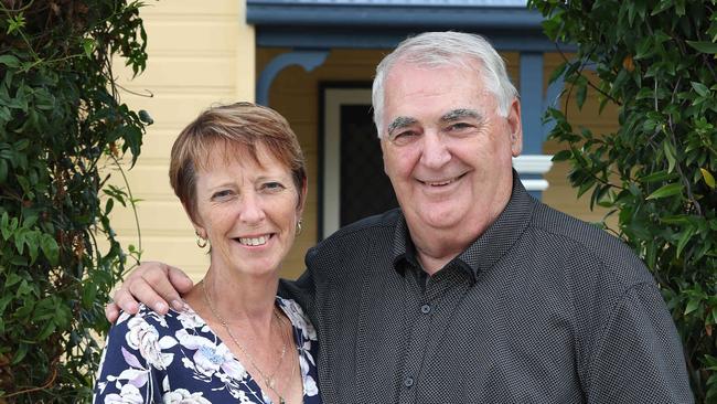 Richard McLaren with wife Karen. The pair started dating around the time he was told he had post-traumatic stress. Picture: David Kelly