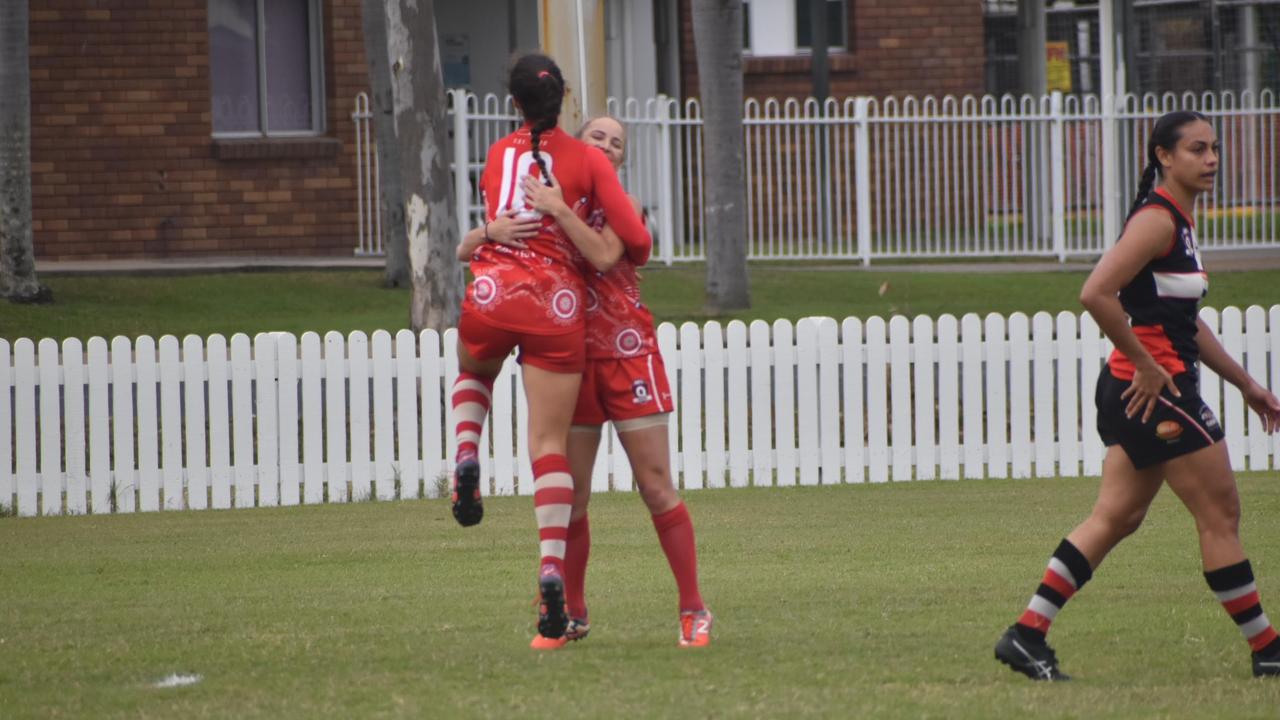 Jemma Carter in the North Mackay Saints and Eastern Swans clash in the senior women's McDonald's Mackay Cup, August 21, 2021. Picture: Matthew Forrest