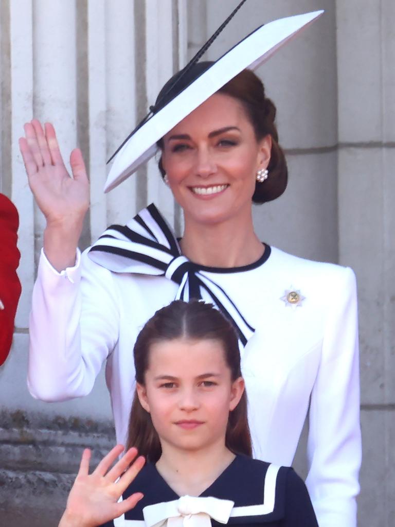 Kate joined her family, including daughter Charlotte, on the palace balcony. Picture: Chris Jackson/Getty Images