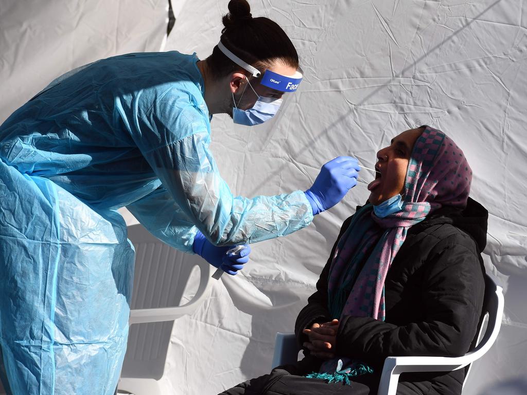 Hundreds of people in virus hot spots are refusing to be tested for COVID-19. Picture: William West/AFP