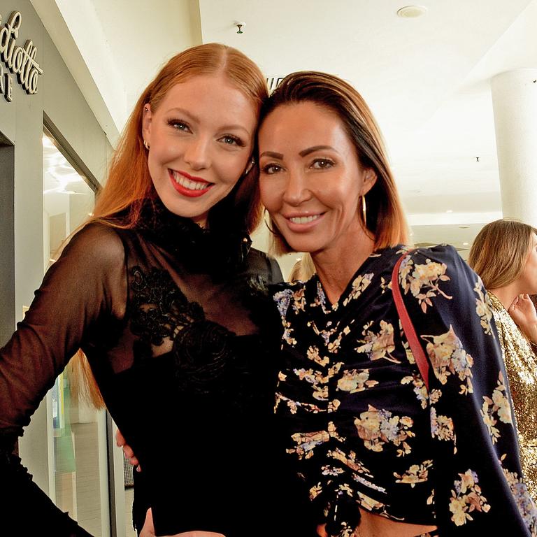 Taylah Stout and Eve Levis at opening of Sonia Stradiotto Couture store, Marina Mirage. Picture: Regina King