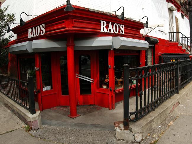 NOVEMBER, 2004: Facade of Rao's restaurant in East Harlem, Manhattan's midtown district, New York, 11/04. USA / Cafe Travel