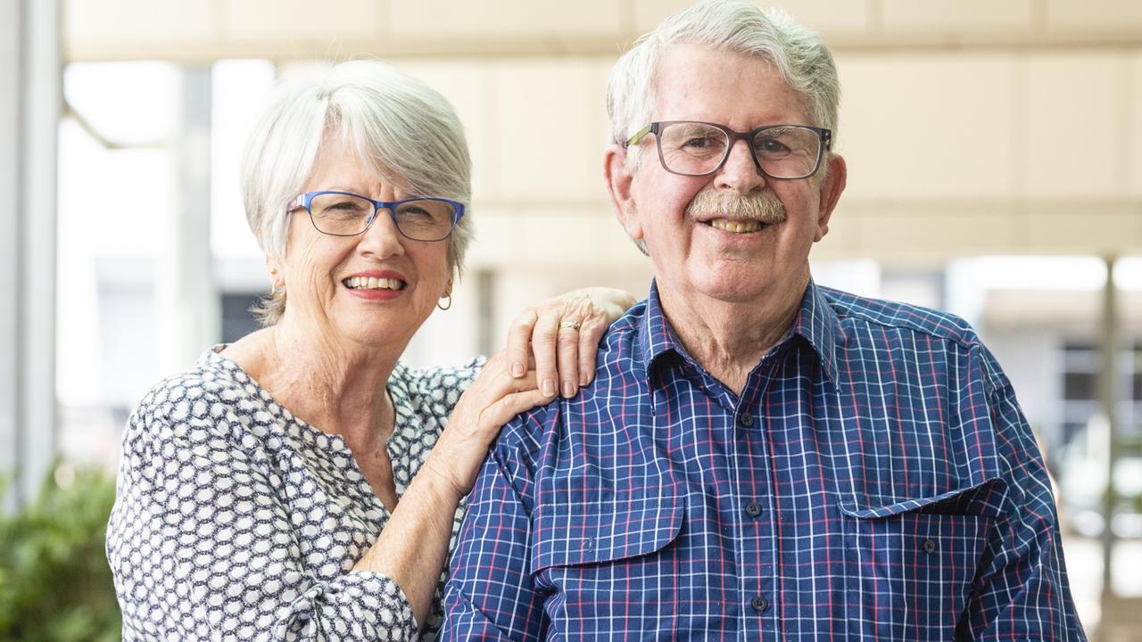 Peter and Edwina Tierney are members of the Toowoomba Parkinson's Support Group, Thursday, April 7, 2022. Picture: Kevin Farmer