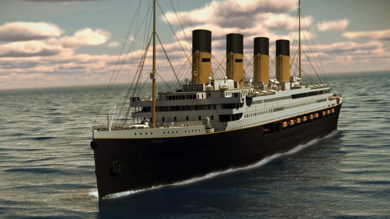 An illustration of what Titanic II could look like cruising at sea. Picture: AP