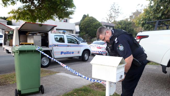 Police investigate after a man was shot several times by officers on the Gold Coast. Picture: Richard Gosling