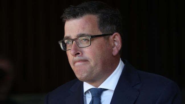 Victorian Premier Daniel Andrews has been forced to defend the state’s police force numbers amid reports of a staffing crisis. Picture: David Crosling