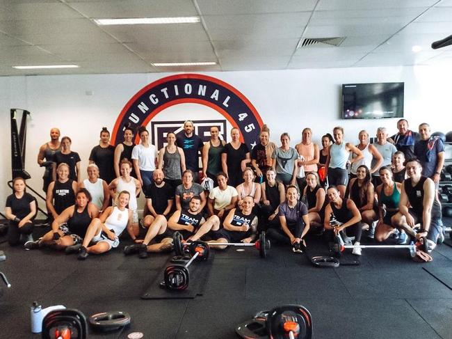 Members of F45 Glenelg, which is set to close its doors for good on Saturday.