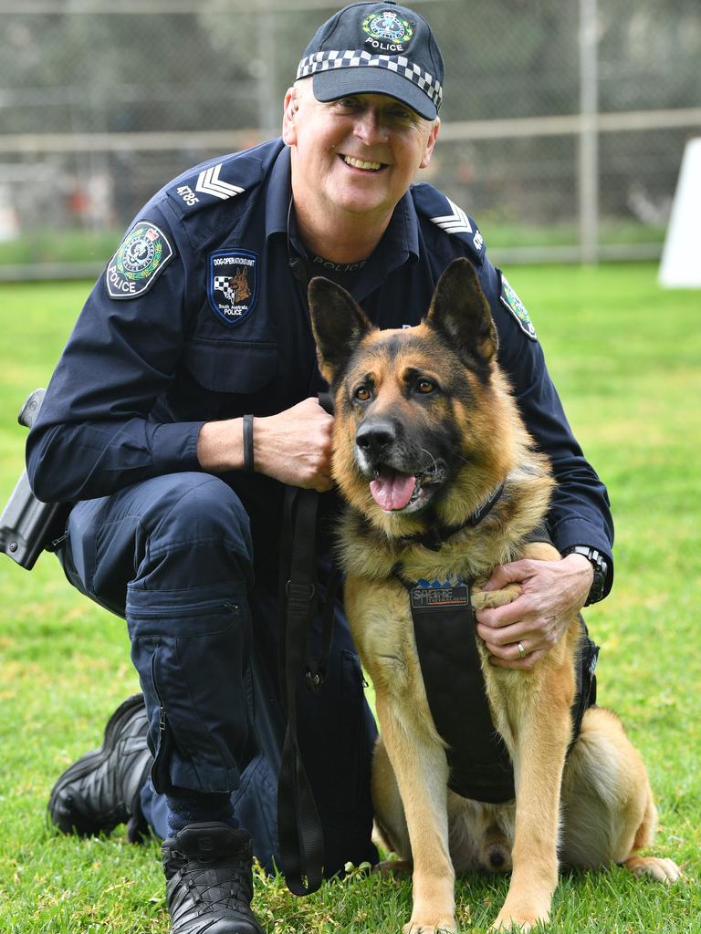 Police dog Ice retires alongside handler after seven years with SAPOL ...