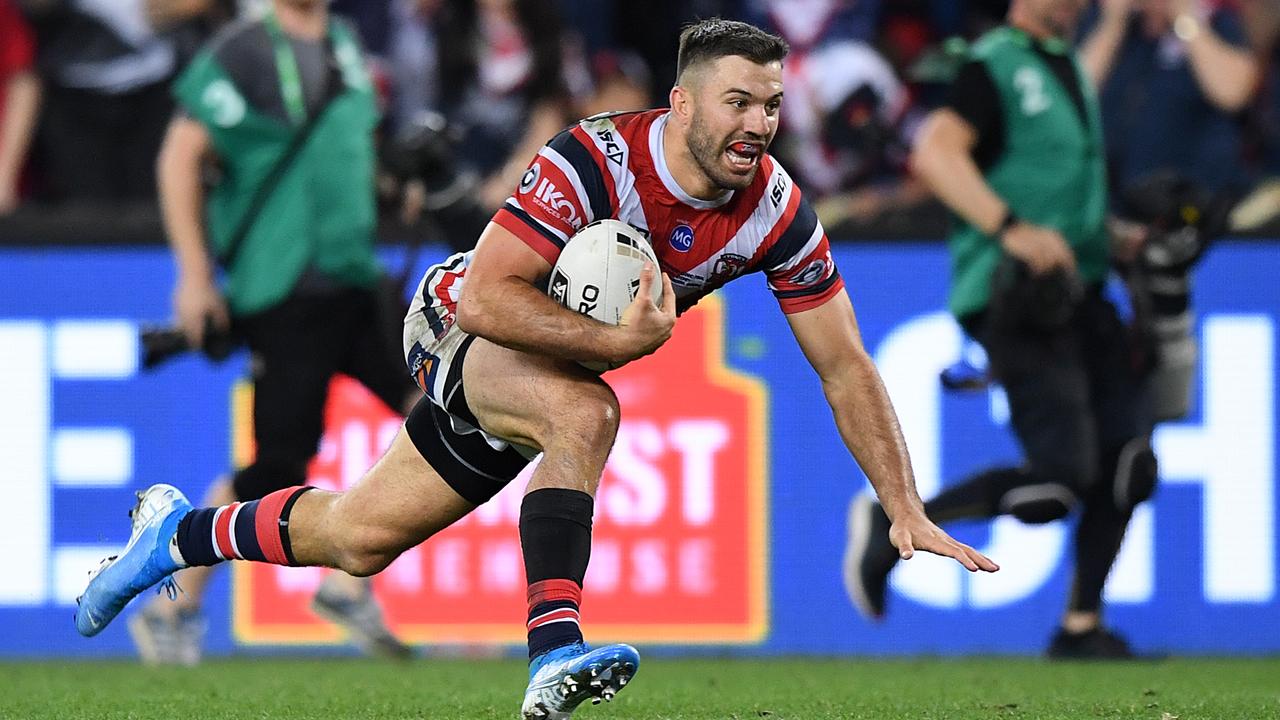 Tedesco sealed back-to-back titles for the Roosters with a try in the 2019 decider. Picture: AAP Image/Joel Carrett