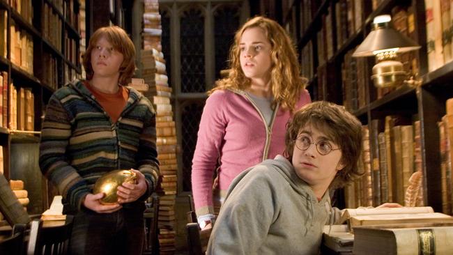 Rupert Grint, Emma Watson and Daniel Radcliffe in a scene from the film 'Harry Potter and the Goblet of Fire'