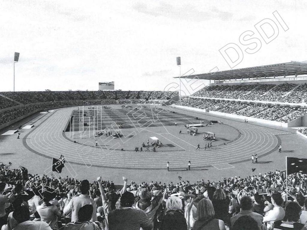 A concept for the QSAC Olympic stadium option from architects Populous. Picture: RTI Queensland Government