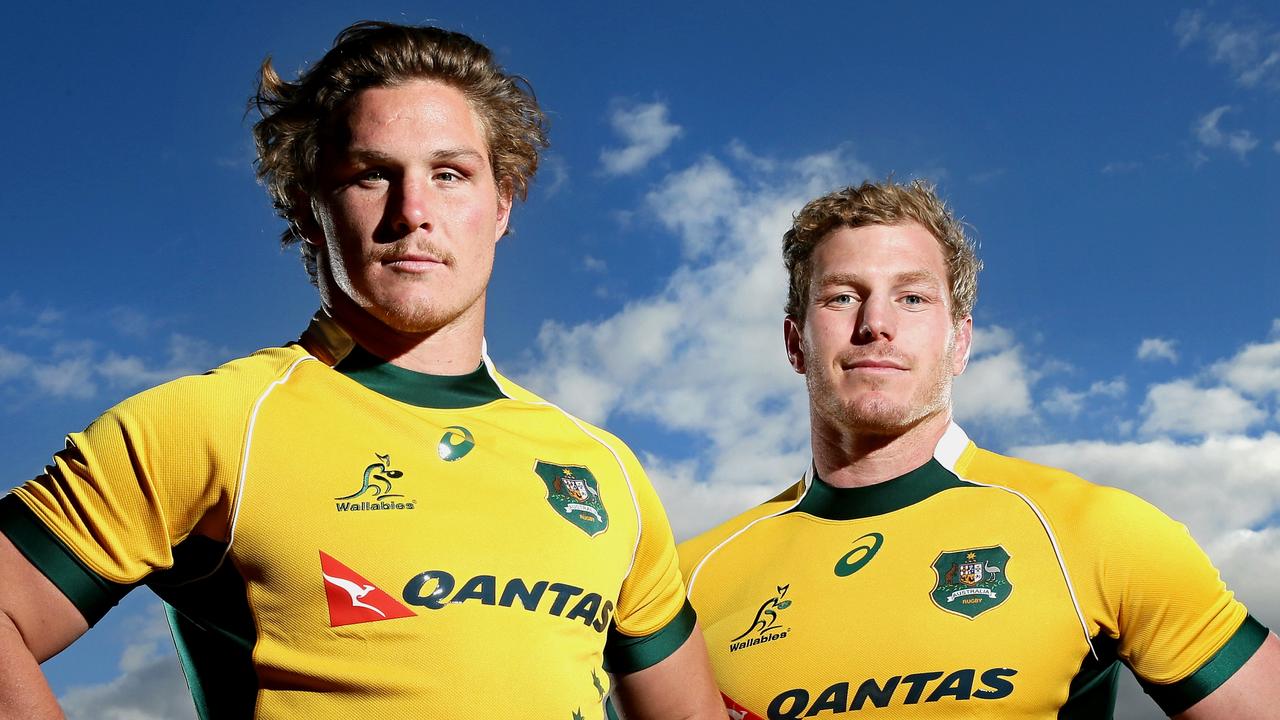 Michael Hooper and David Pocock ready to play in the starting team for the first time in the Bledisloe Cup game on Saturday .Picture Gregg Porteous