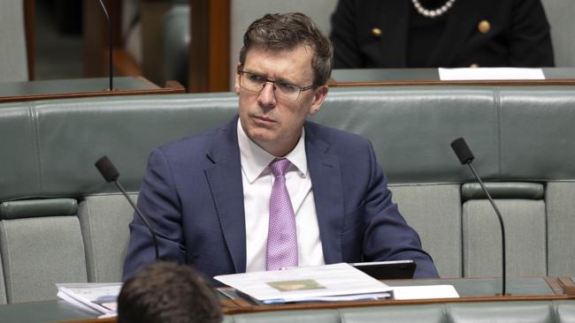 Alan Tudge during Question Time in the House of Representatives in Parliament House in Canberra. Picture: NCA NewsWire/Gary Ramage