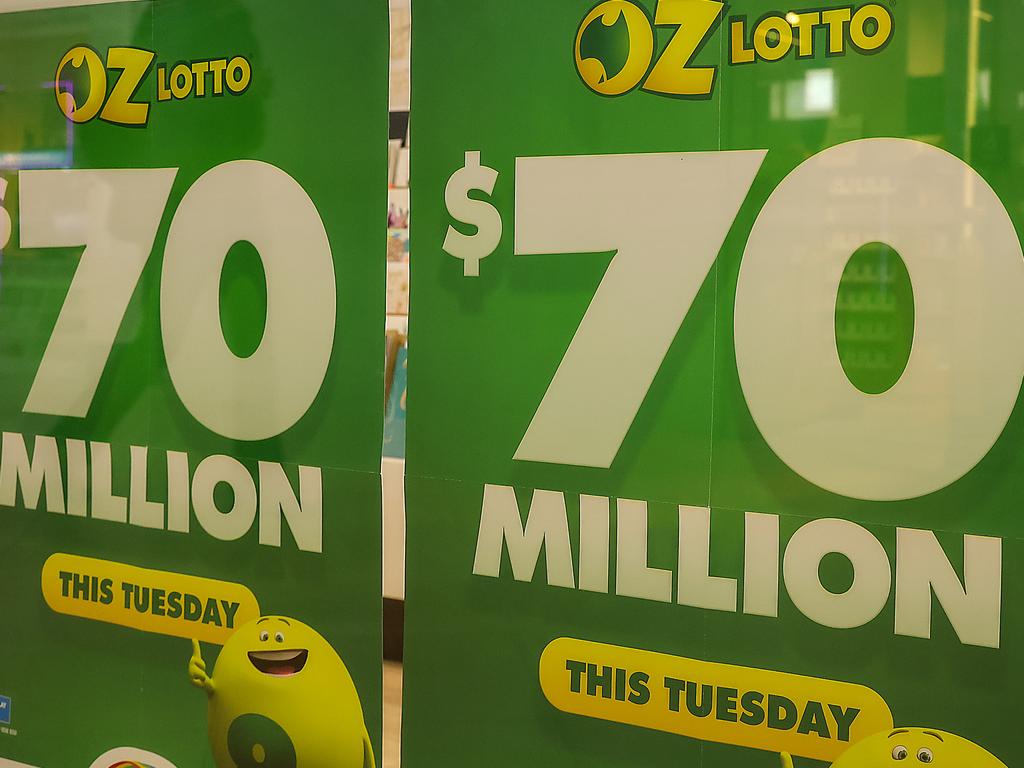 A Tasmanian man has pocketed the mammoth $70m Oz Lotto jackpot. Picture: NewsWire/Ian Currie