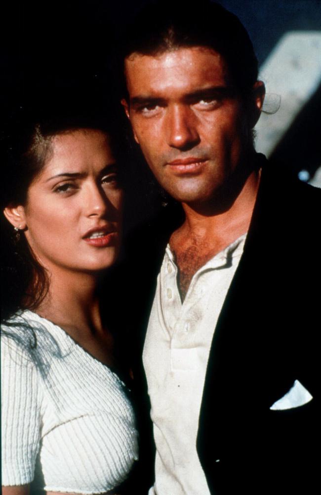 Salma Hayek and Antonio Banderas starred opposite each other in 1995 film <i>Desperado</i>. Picture: Supplied.