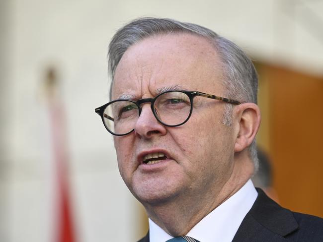 Opposition leader Peter Dutton has accused the Prime Minister Anthony Albanese of selling out Australia’s national security. Picture: NewsWire / Martin Ollman