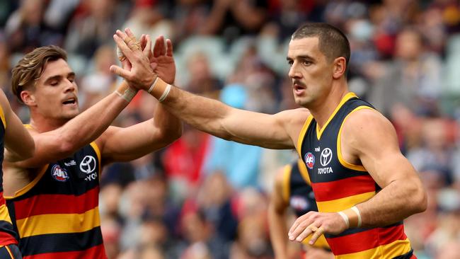 Taylor Walker has got through training unscathed. Picture: James Elsby/AFL Photos/Getty Images