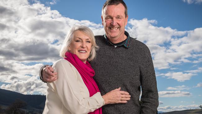 Bev Brock joins Neale Daniher in the fight to find a cure and raise awareness for MND. Picture: Jake Nowakowski