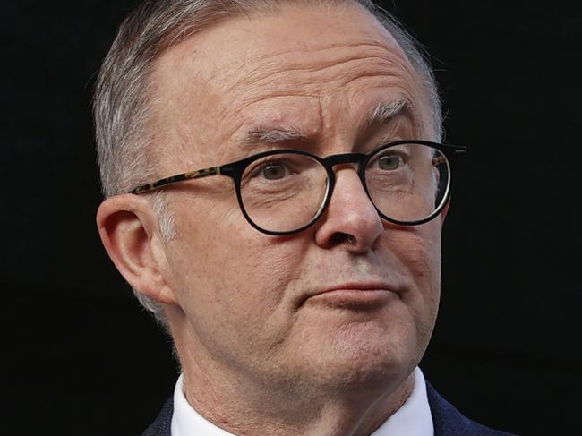 SYDNEY, AUSTRALIA - MAY 19: Australian Labor Leader Anthony Albanese speaks to the media during a visit to a Goodstart Early Learning Centre in West Ryde  on May 19, 2022 in Sydney, Australia. The Australian federal election is 21 May. (Photo by Lisa Maree Williams/Getty Images)