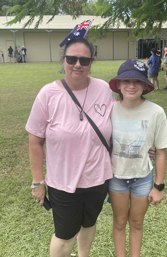 Michelle and Kora Brown at the Hervey Bay Historical Society's Australia Day event.