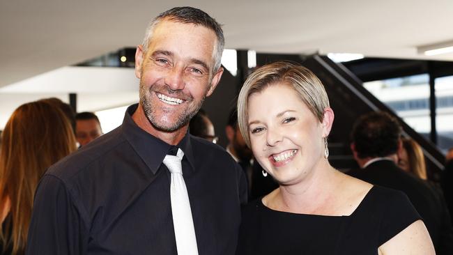 Mark and Emily Monks, of West Moonah, at the Tasmanian Leaders Program graduation. Picture: ZAK SIMMONDS