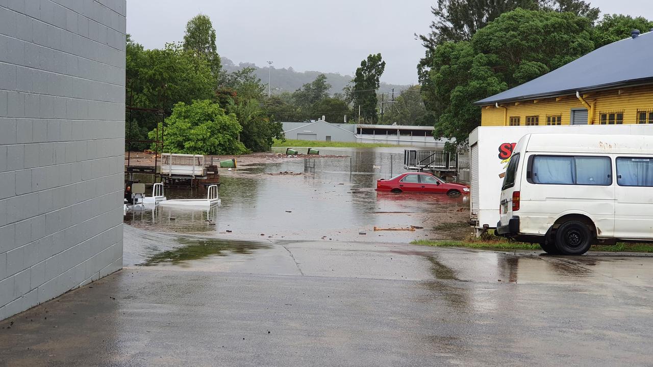 SOCIAL MEDIA IMAGE DISCUSS USE WITH YOUR EDITOR - Singhs in Keen St towards Dawson St in Lismore CBD was subject to flash flooding on Wednesday.