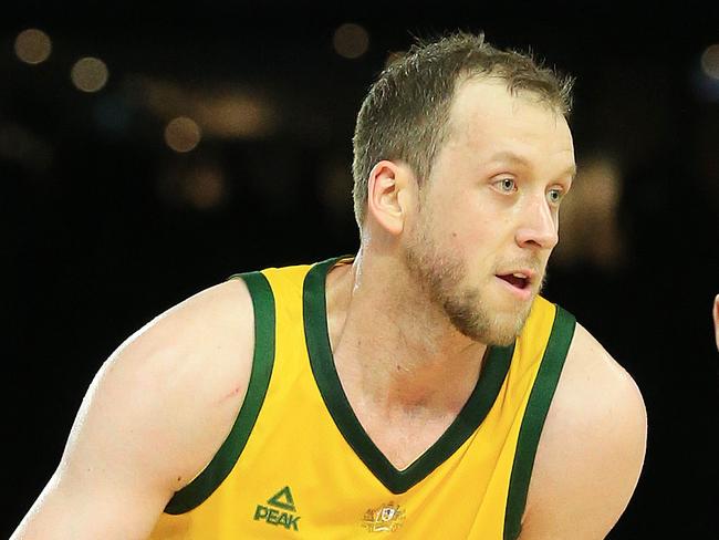 International Basketball Series Australian Boomers V USA Basketball at Marvel Stadium, Saturday August 24, 2019. Joe Ingles of the Boomers in action. Picture: Mark Stewart