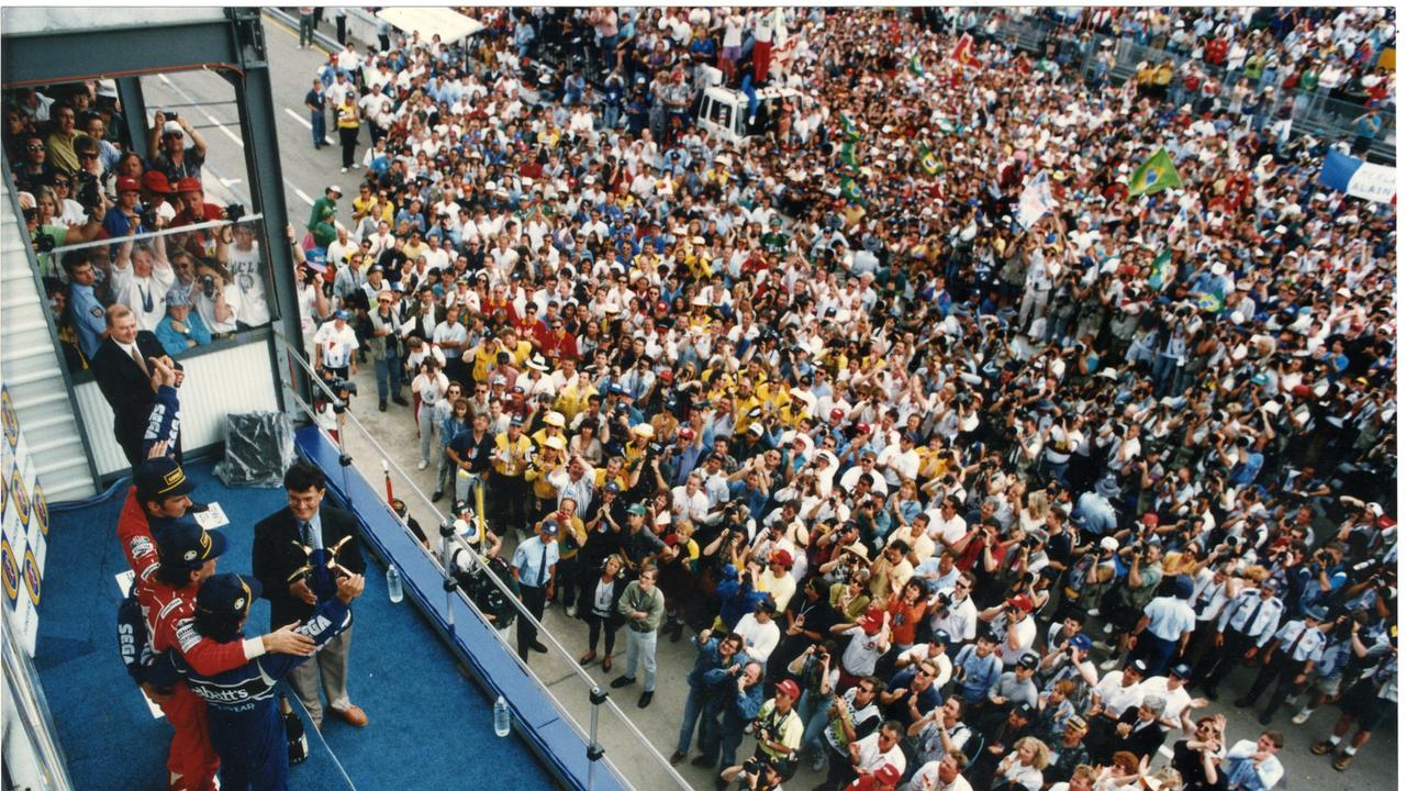 Ron Walker had met with Liberal premier Dean Brown in December 1993, two days after he took office, and produced a signed contract giving Melbourne the rights to the race. Picture: Chris Mangan