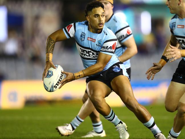 Niwhai Puru could see some action in the halves for the Sharks in 2024. Credit: NRL Images.