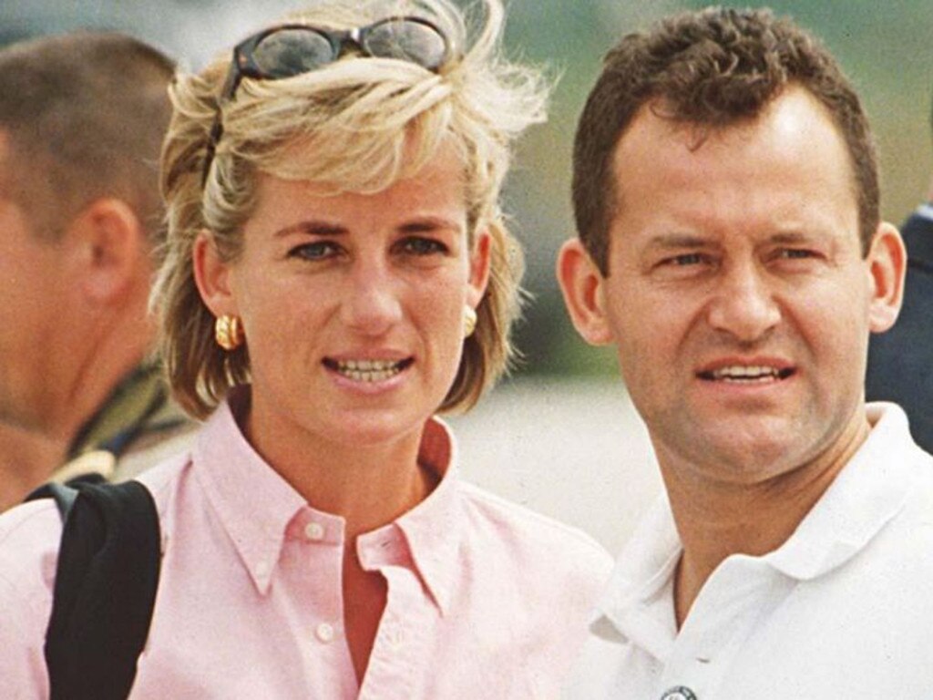 Princess Diana and her butler Paul Burrell. Picture: Supplied