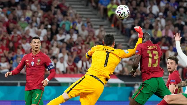 Hugo Lloris fouls Danilo Pereira. Picture: AFP