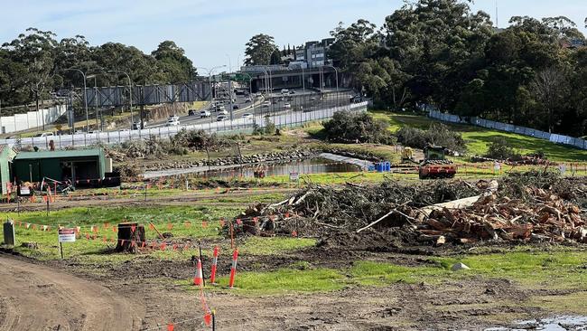 A photo of construction work at the golf club site.