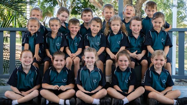 Cooloola Christian School Prep B 2023 - Back row L-R: Levi Ford, Mackenzie Lister, Mahli Kraak, Hudson Lane, Archer Chapman, Lachlan Pitura.<br/>Middle row: Mila Walkington, Danielle Ellingsen, Kolsen Kropp. Evah Birt, Madeline Cumerford, Rylan Wright, Summer Mann.<br/>Front row: Hazel Tennant, Ariel Smith, River Dunn, Lydia Sallaway, Ruby Ronay Jonas Absent: Harley Adams, Samuel Kable, Zion-Levi Phillips. Picture: Christine Schindler