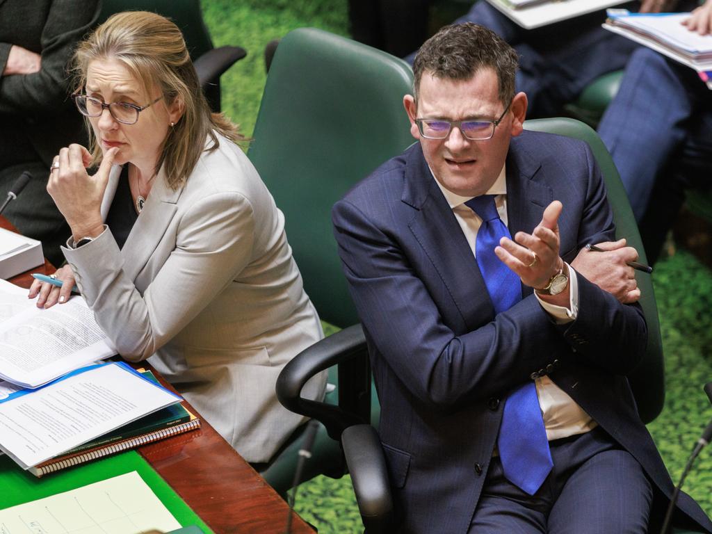 Jacinta Allan and Daniel Andrews. Picture: David Geraghty