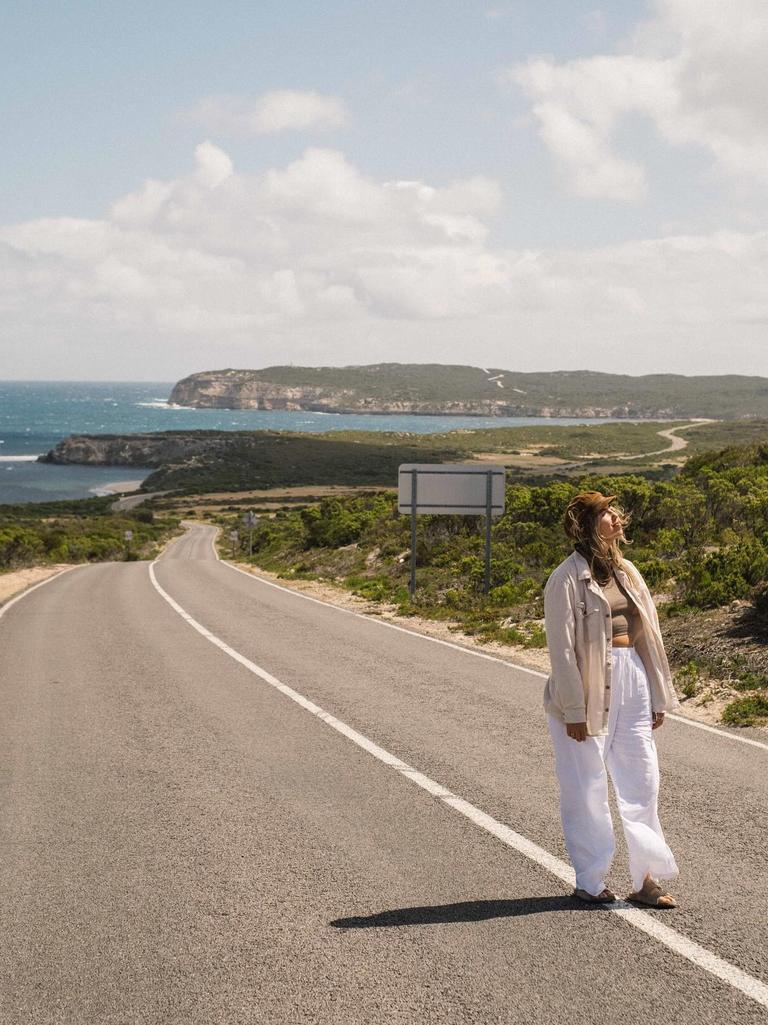 Ashley Swallow exploring the Yorke Peninsula. Picture: Instagram: @ashleyswallow