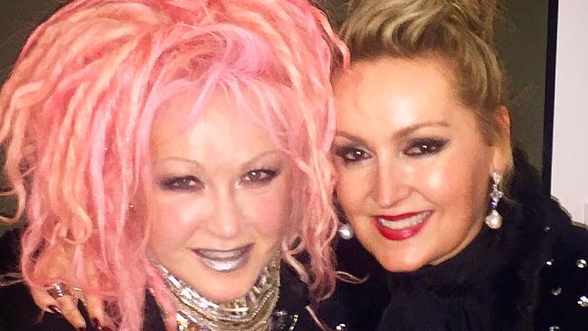 The talented, witty, clever and passionate Cyndi Lauper with Melissa Hoyer after the Kinky Boots opening night