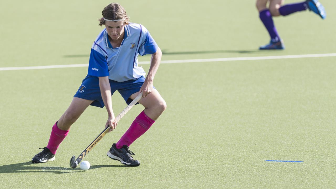 ON TARGET: Toowoomba’s William Ready fires off a shot against Renegades during the Boys Division 1 final of the Under-15 Invitational Tournament held at Clyde Park last year. The tournament has been nominated for a Hockey Queensland award. Picture: Kevin Farmer