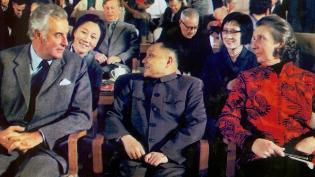 Gough and Margaret Whitlam with Deng Xiaoping in 1973.