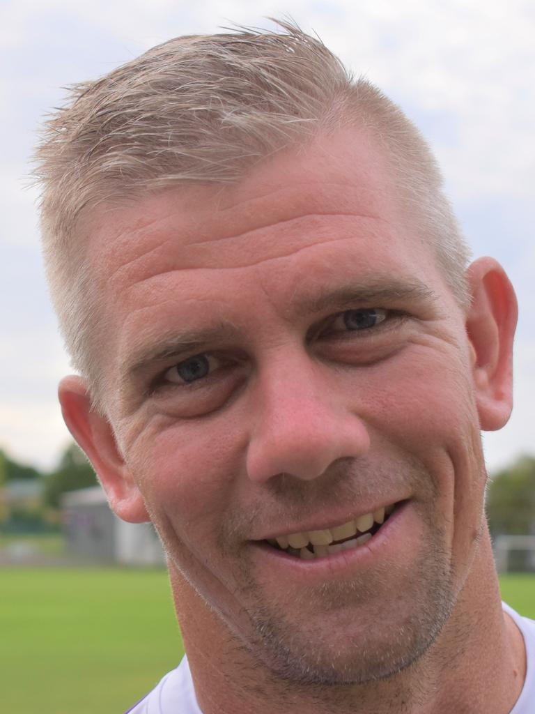 Gympie United Gladiators women’s premier side coach Adam Cross. Photo: Bec Singh