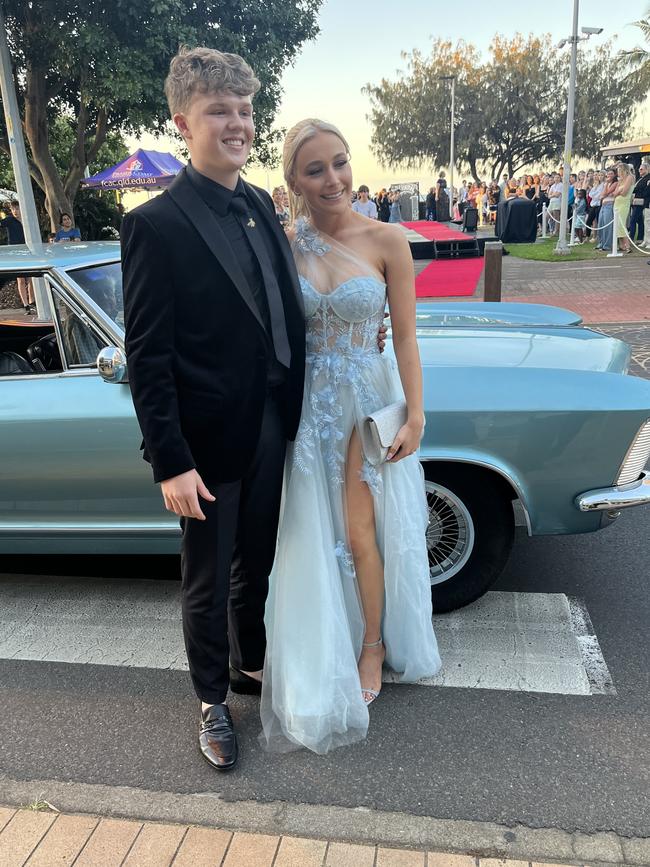 The students of Fraser Coast Anglican College arrive at their formal.