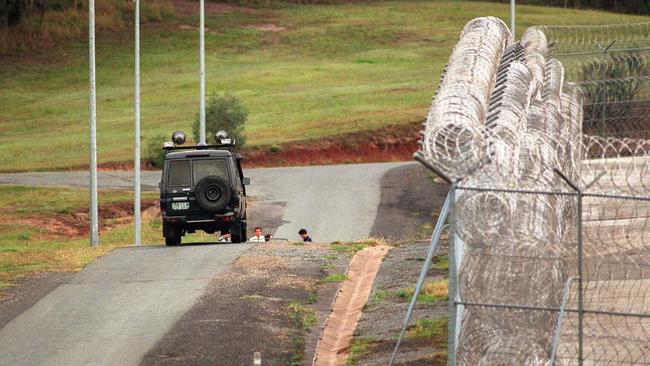 The armoured car which had its headlights shot out during the escape. Pic: Nathan Richter.