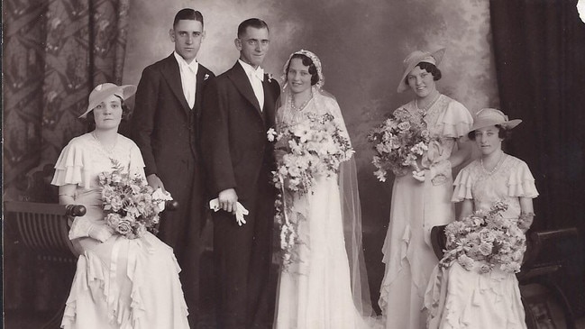 Elizabeth and her late husband Joseph on their wedding day in 1935. Picture: Supplied