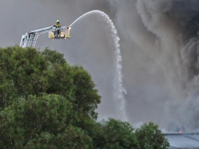 The fire started at 3.30am. Picture: Hamish Blair