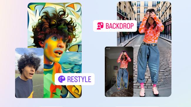 AI-powered apps like Restyle and Backdrop will change Instagram in a major way. Picture: Supplied