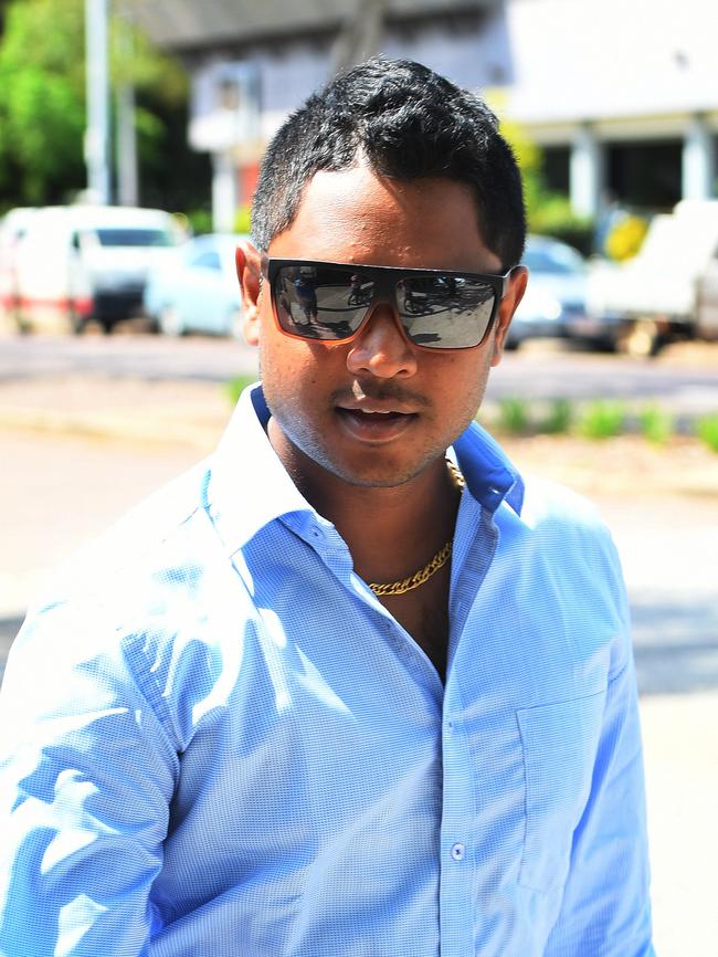 <s1>Keerthi Raja Eswaran leaving Darwin local court on Tuesday morning</s1>.