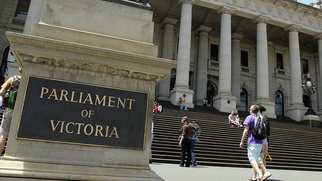 Victoria’s Parliament House was forced into lockdown.