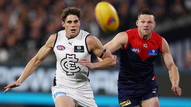 Carlton star Charlie Curnow has fallen down the list. Picture: Michael Klein.