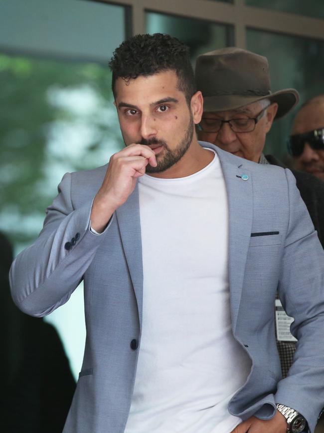 Right-wing activist Avi Yemini arrives at the Melbourne Magistrates in Melbourne, Wednesday, November 6, 2019.